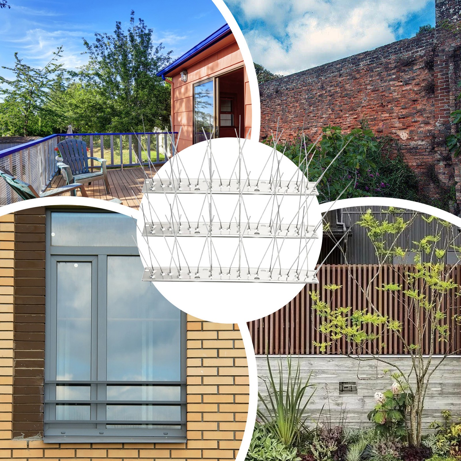 10x Bird Spikes, Bird Deterrent Spikes for Small Birds Pigeon Defender Spikes