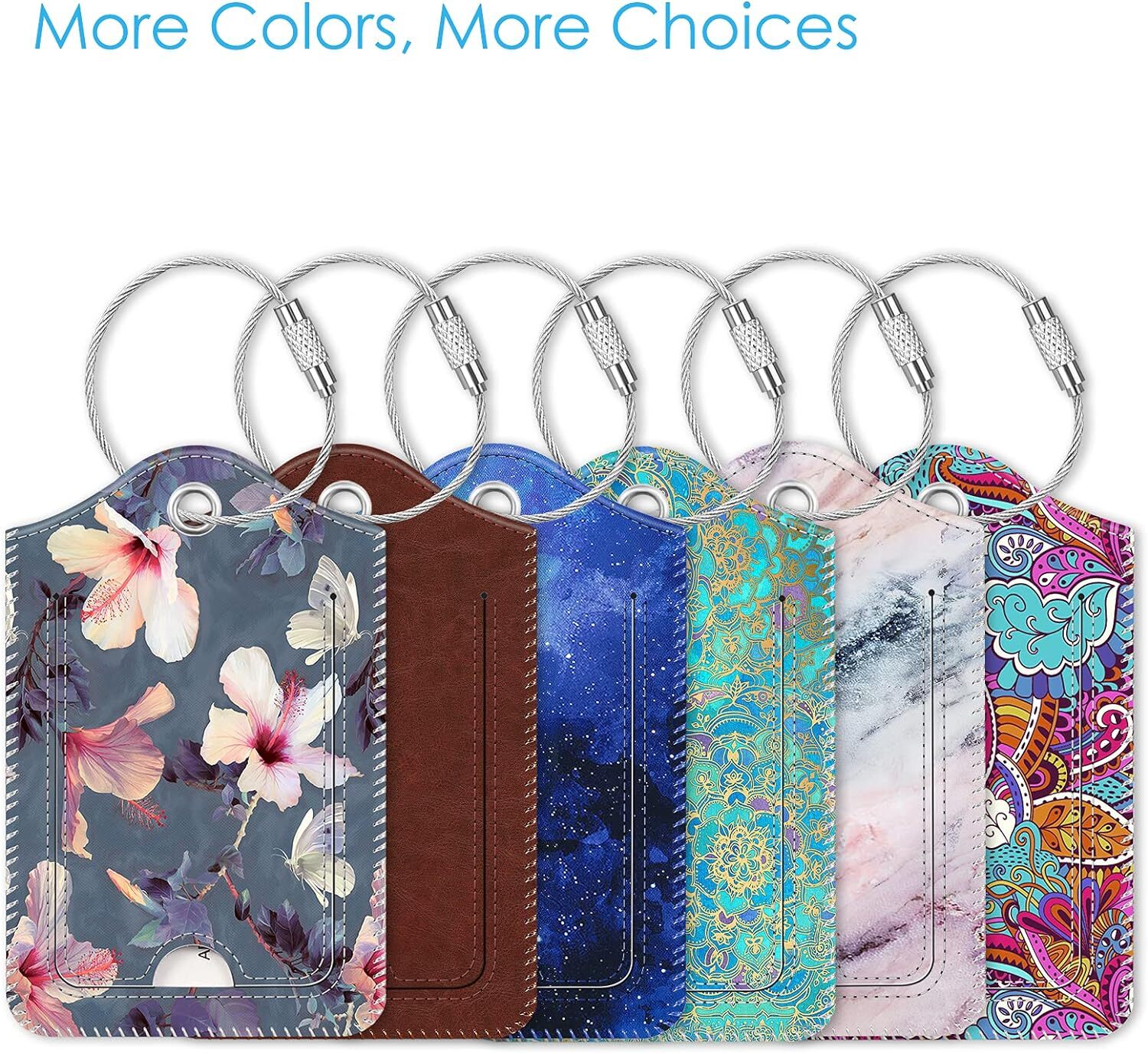 [2 Pack] Luggage Tags Name ID Labels with Privacy Cover For Travel Bag Suitcase