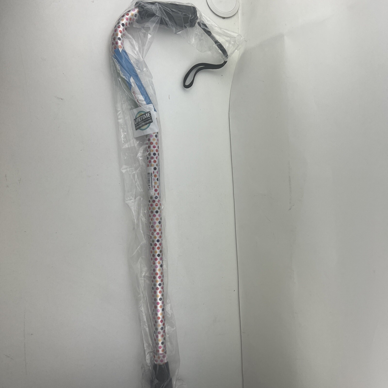 Pink, Yellow, Red￼ Polkadot ￼Offset Handle Fashion Cane Adjustable Height 300 Lb