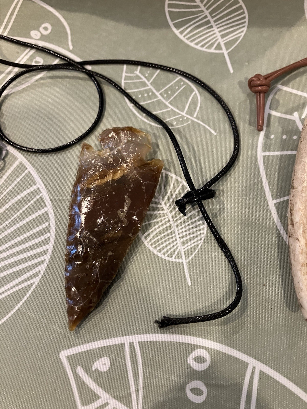 Flint Knapped Stone Arrowhead Blade W/ Antler Handle Knife 12.”inch & EXTRAS