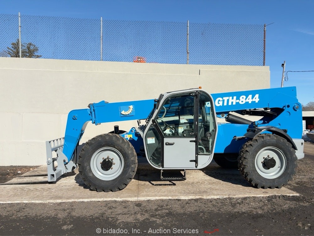 2014 Genie GTH-844 44' 8k lb Telescopic Reach Forklift Telehandler Cab bidadoo