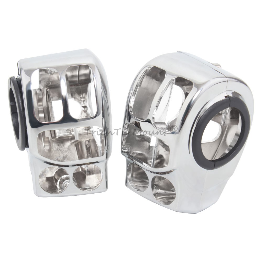 Chrome Switch Housing Kit For Harley Street Electra Glide Road King CVO 2014-22