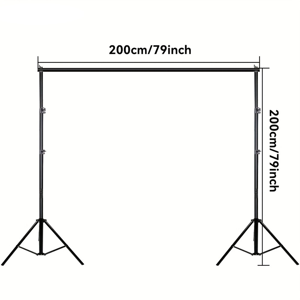 Adjustable Backdrop Stand Background Support System with Carrying Bag + 4 Clamps