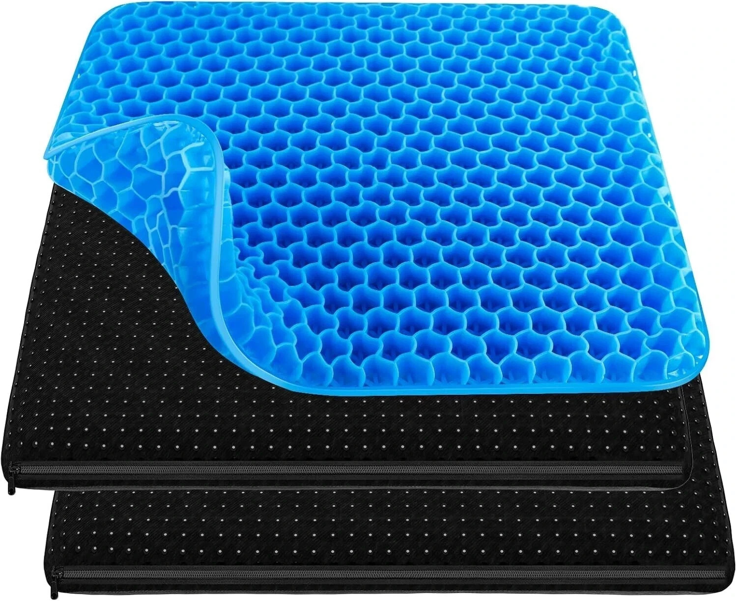 Double Thick Gel Seat Cushion – Egg Shape, Non-Slip Breathable, Comfort