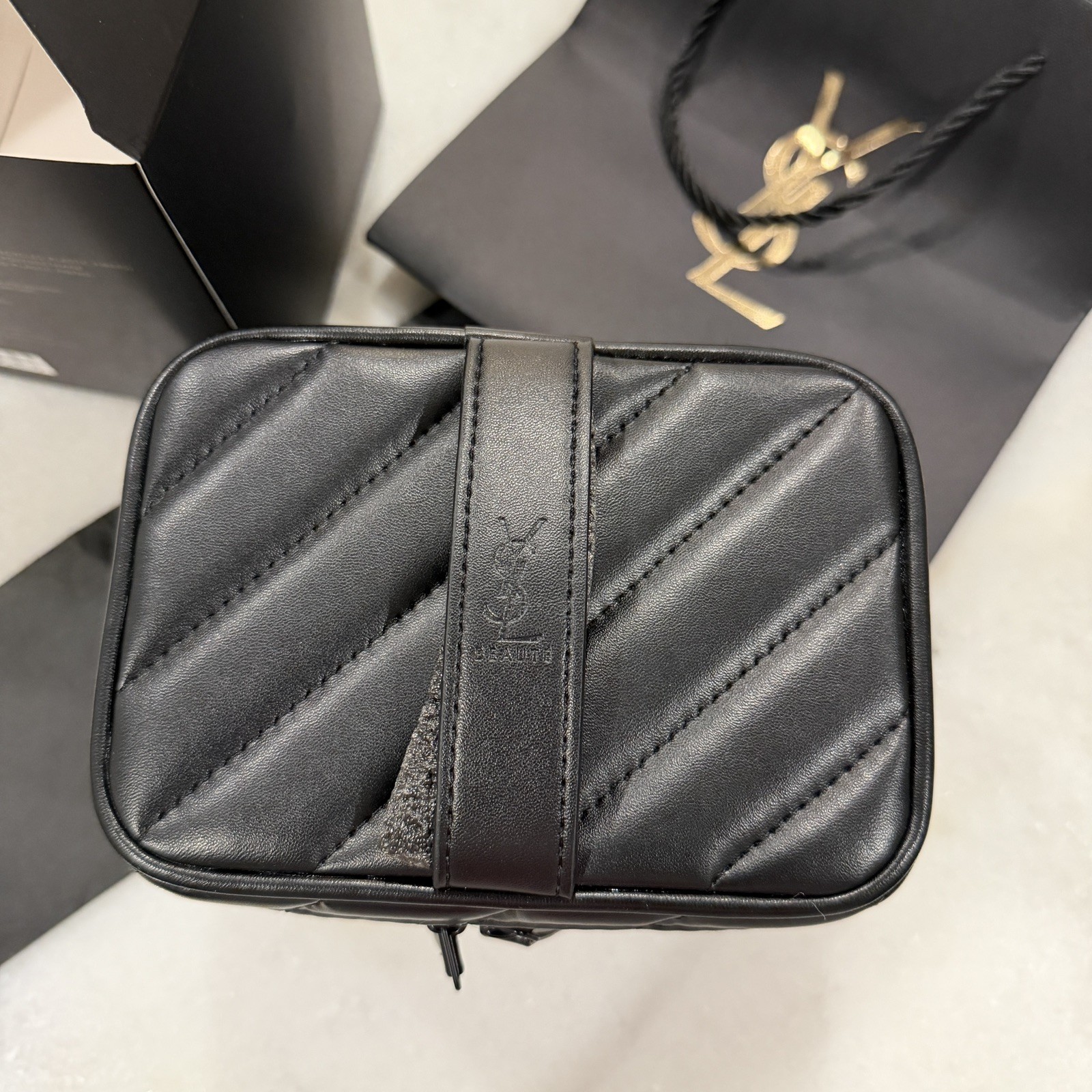 YSL Yves Saint Laurent Beaute Beauty GWP VIP Vanity Case Converted Bag Black NEW
