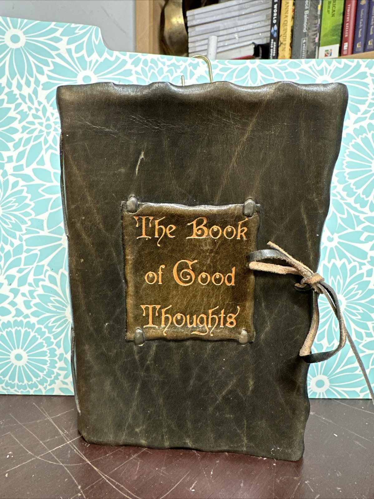 Leather Bound Journal Blank Notebook The Book of Good Thoughts Medieval Diary