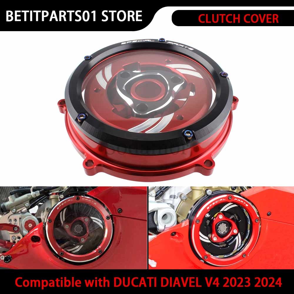 For DUCATI SUPERBIKE PANIGALE V4 2018-2024 Clear Clutch Cover Engine Protector