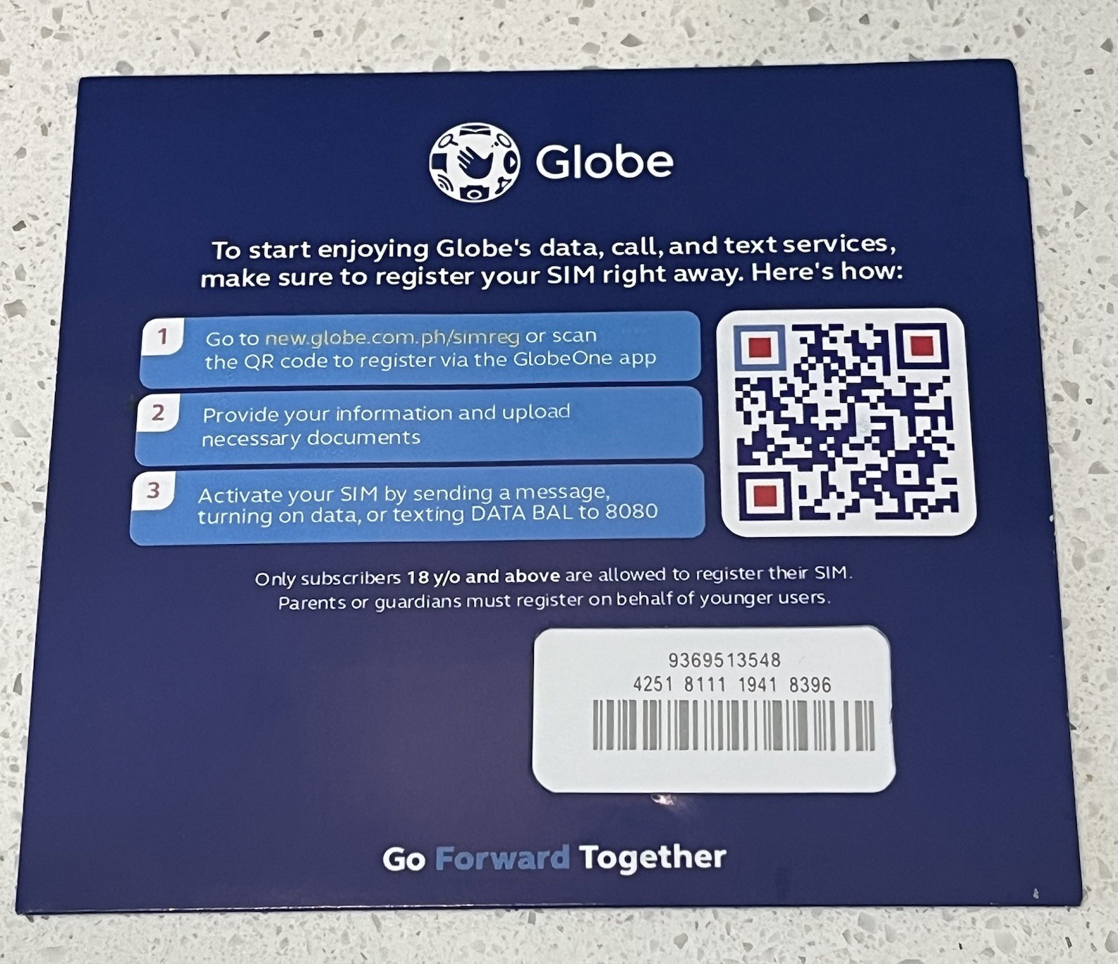 GLOBE 5G Prepaid Roaming Philippines SIM Card