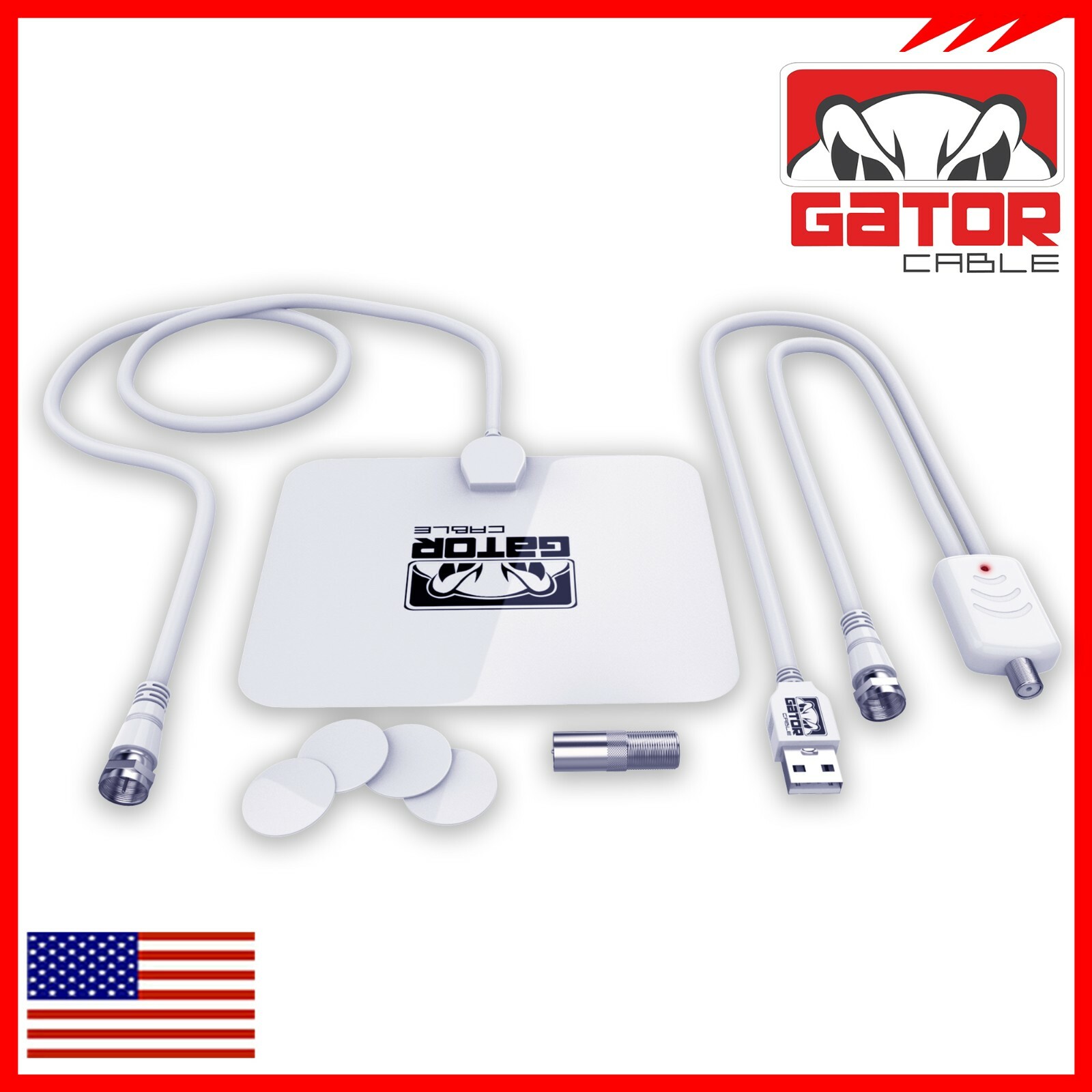 Digital TV Antenna HDTV 4K 1080p Indoor Amplifier 3600 Miles Long Signal Range