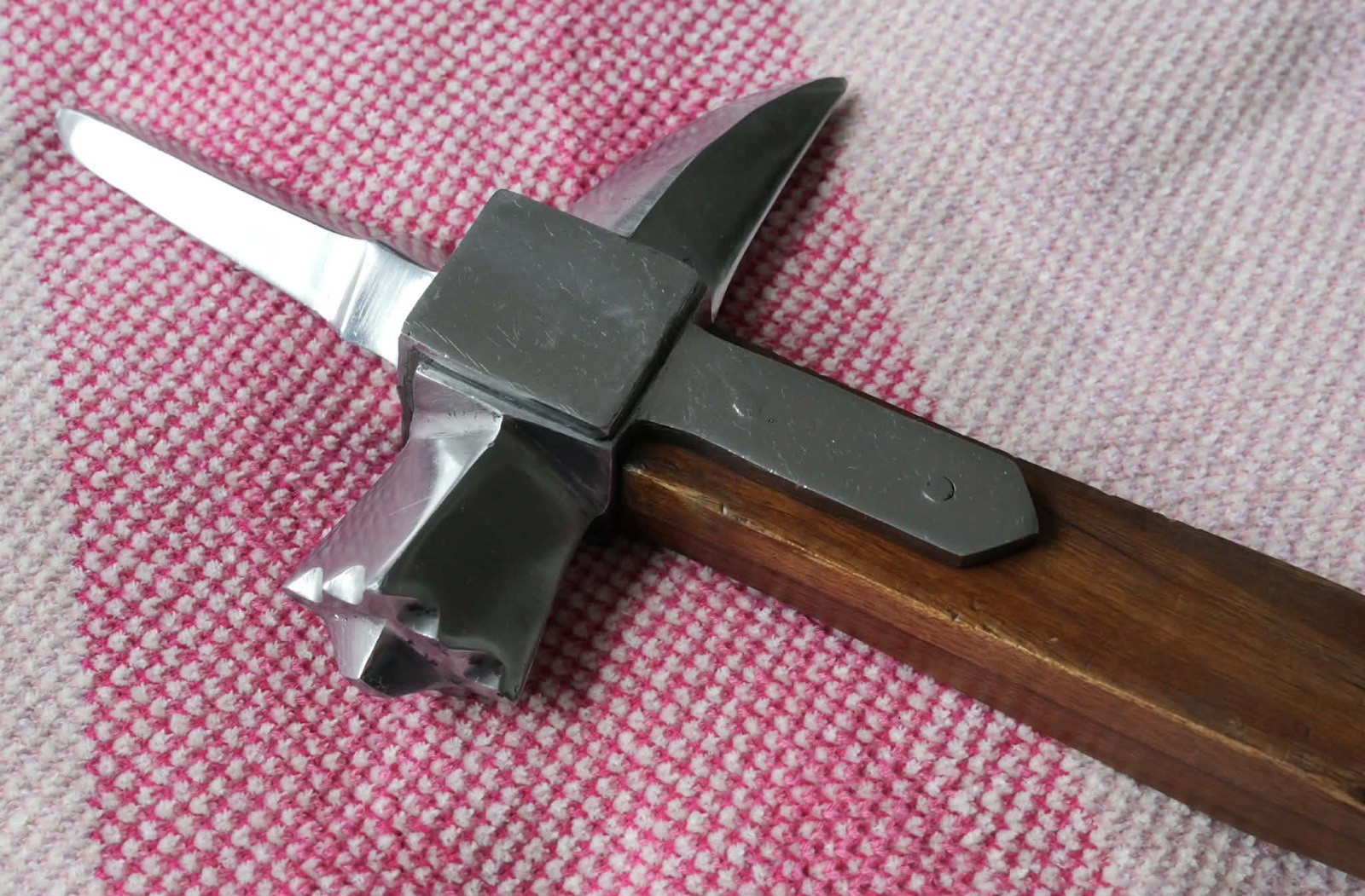 24” Lucerne War Hammer Teak Wood Handle Hand Forged Rustic Medieval Stronghold