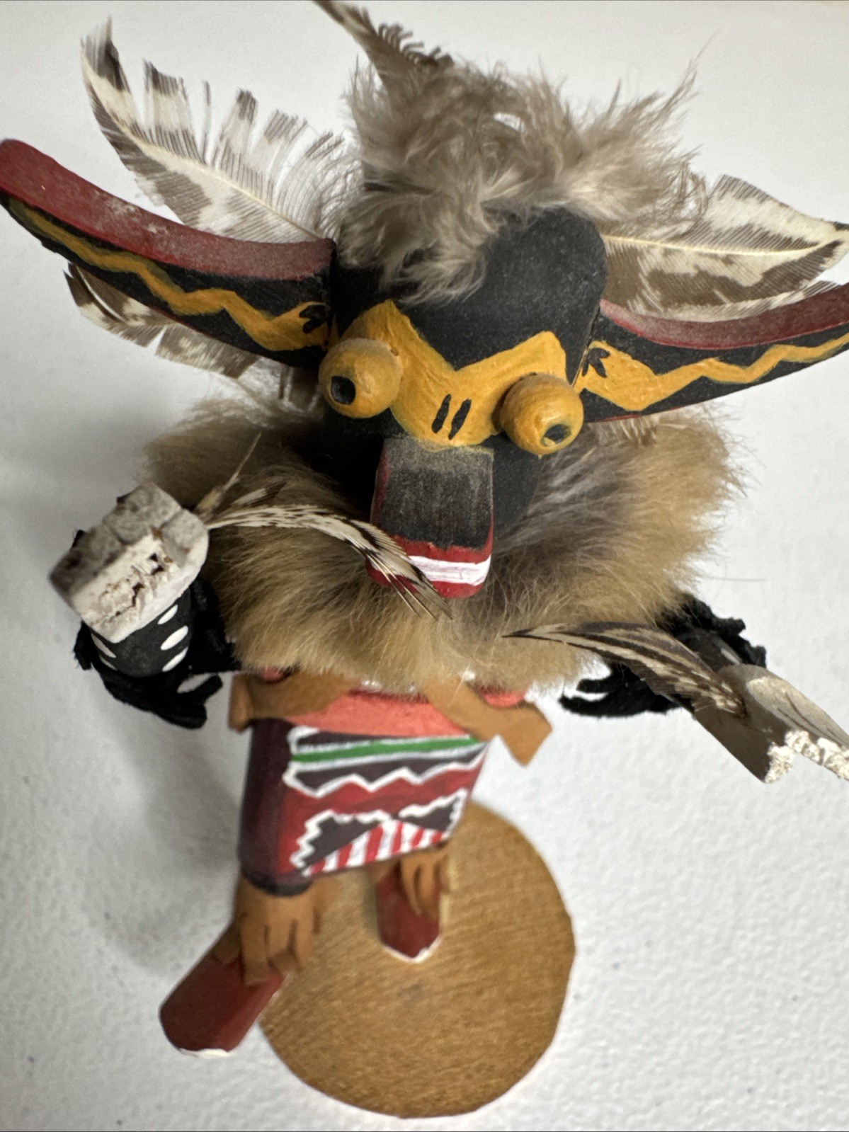 Vintage Navajo KATSINA Native American Indian Kachina Doll SNAKE RACER 4.5"H