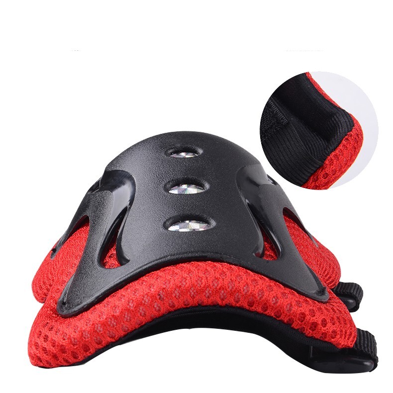 6Pcs Skating Protective Gear Set Wrist Elbow Knee Pads Bike Skateboard