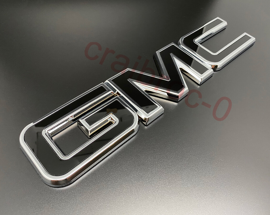 2015-2019 GMC Sierra 1500 2500HD 3500HD Front Grille Tailgate Rear Emblem 2pcs