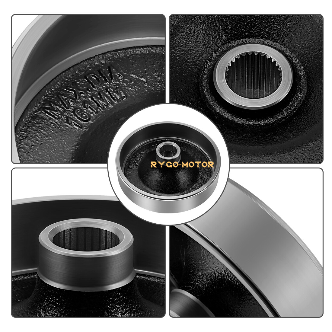 Rear Brake Drum Hub Shoes Cover Kit for Yamaha Big Bear 400 YFM400 4x4 2000-2004