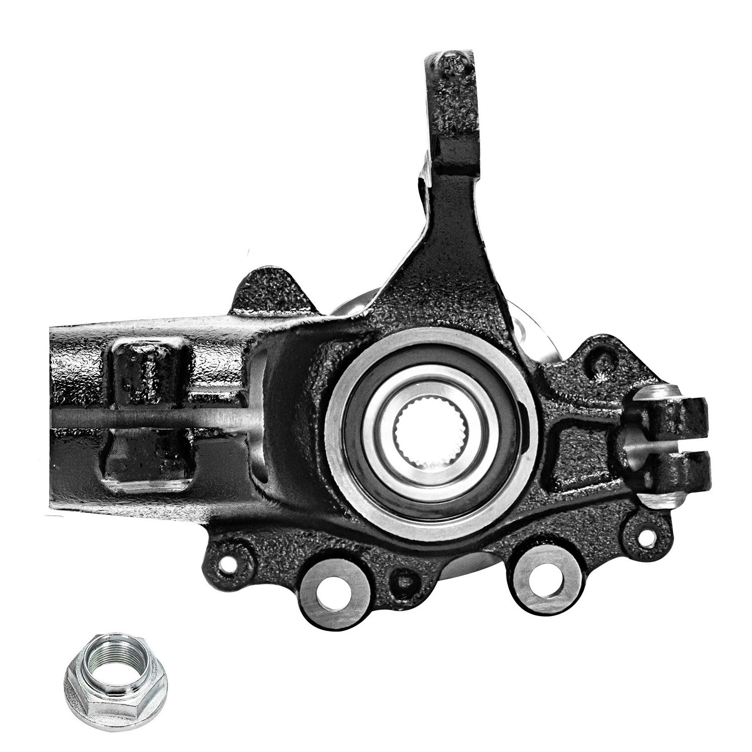 Pair Front Steering Knuckles Wheel Hub Bearing Assembly for 2012-2018 Ford Focus