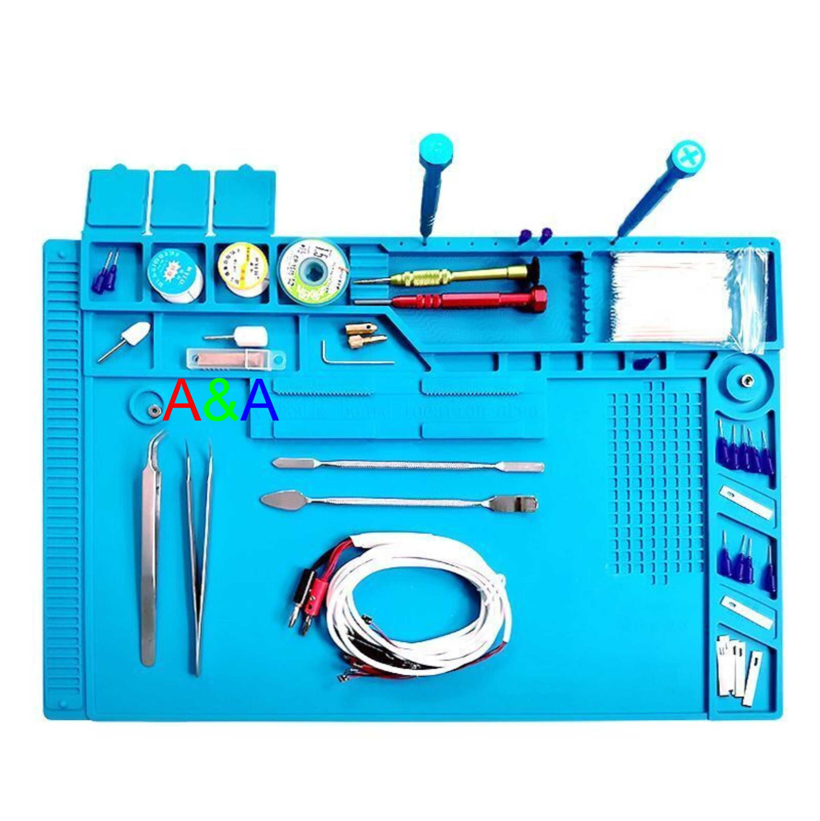 Bigest size 21.7" x 13.8" Silicone Soldering Mat Magnetic Repair Work Mat