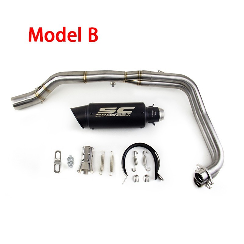 For Yamaha YZF R3 2015-2025 MT-03 Whole System Black Muffler Exhaust Header Pipe
