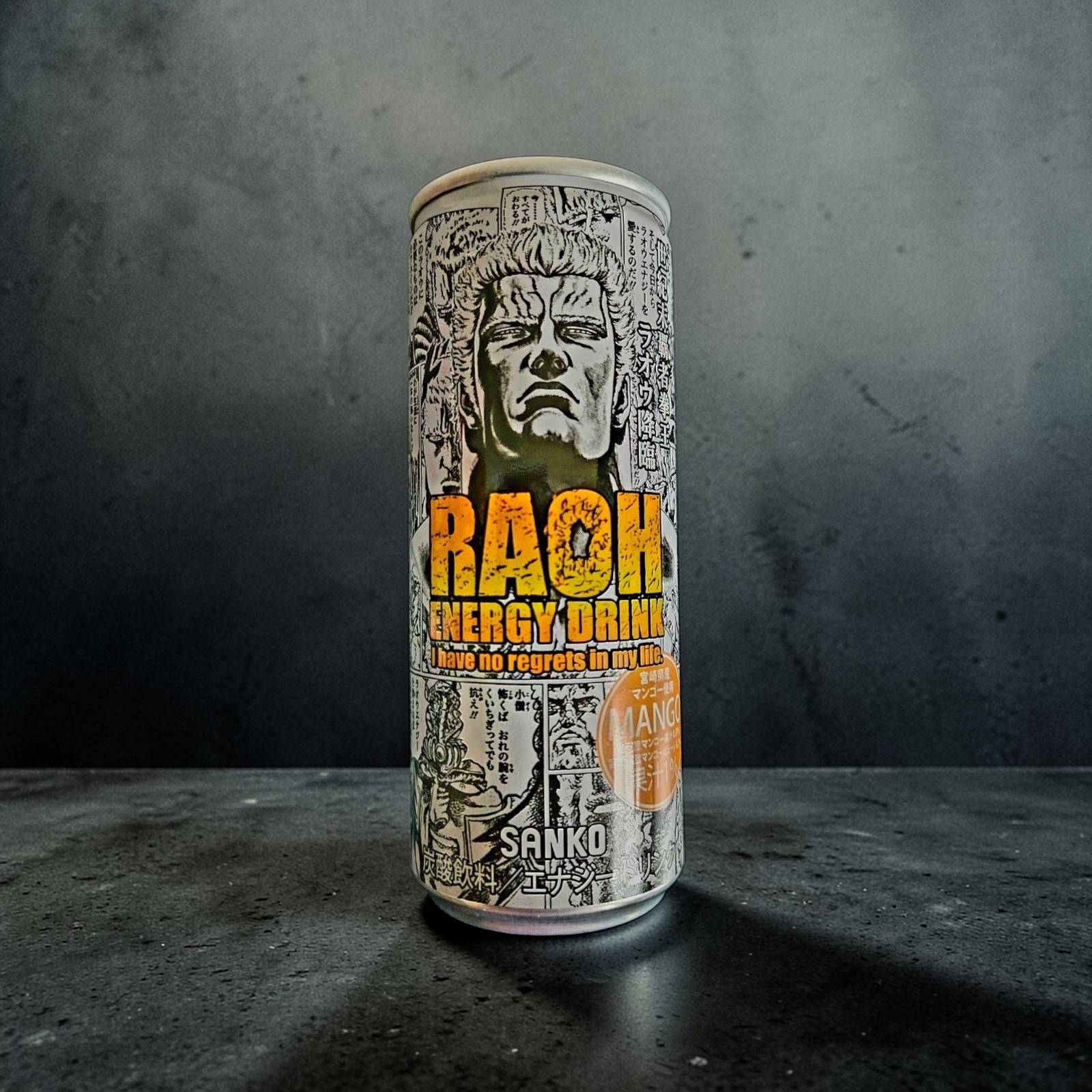 Sanko Raoh Energy Carbonated Drink Mango Flavor 8.3 fl oz - Six (6) Cans