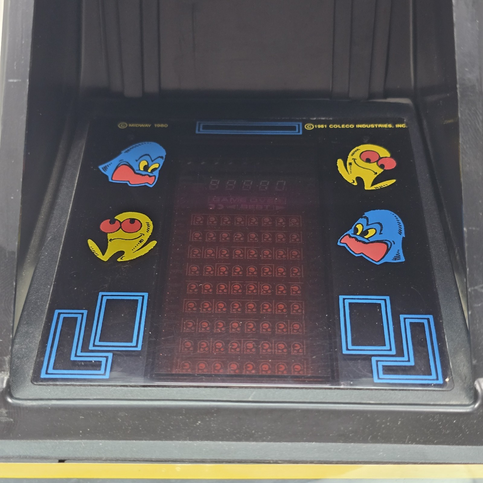 Vintage 1981 Tabletop Pac-Man Arcade Game by Midway's Coleco Works Perfect