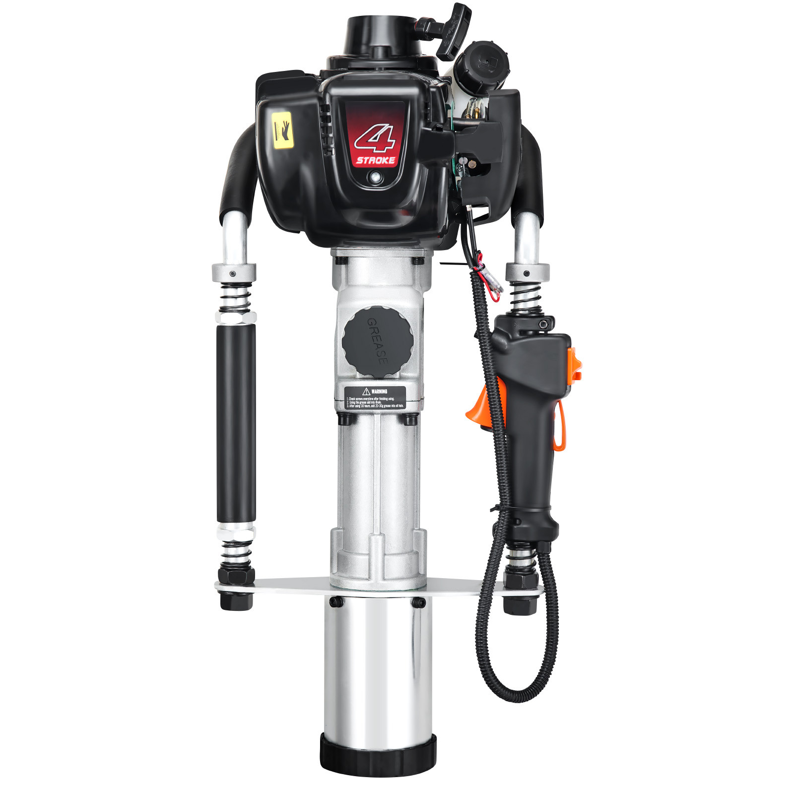 VEVOR 37.77cc Gas Powered T Post Driver 4 Stroke Fence Piling Pounder w/ 3 Head