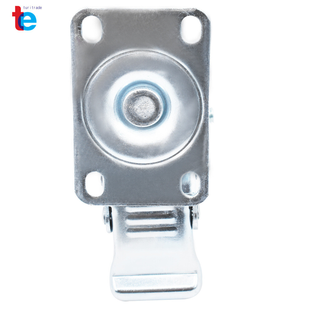 4 Pack 4 Inches Caster Wheels Locking Casters with Brake Swivel Plate Castors