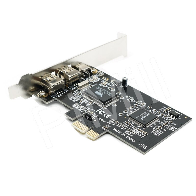 PCI-E Express FireWire 1394a IEEE1394 Card w/Low Profile Bracket US Stock