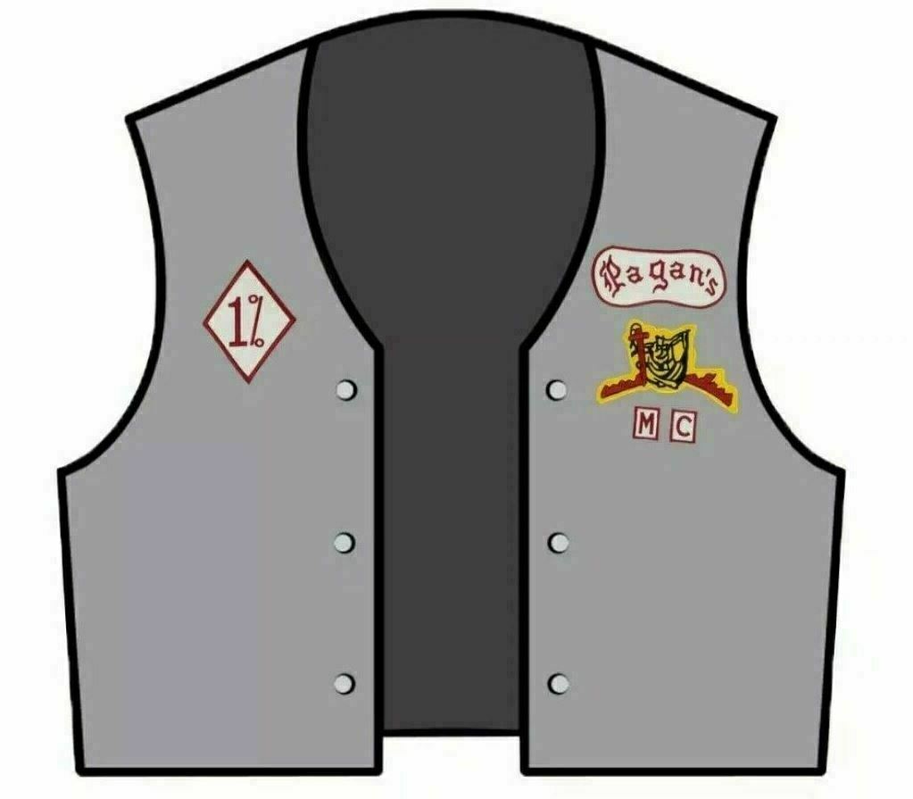 Patches Pagans Motorcycle iron on Biker Rider Vest MC Embroidered Back Jacket
