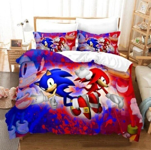 Sonic the Hedgehog Bedding Set – Single, Double, Queen, King Bedding Set for Kid