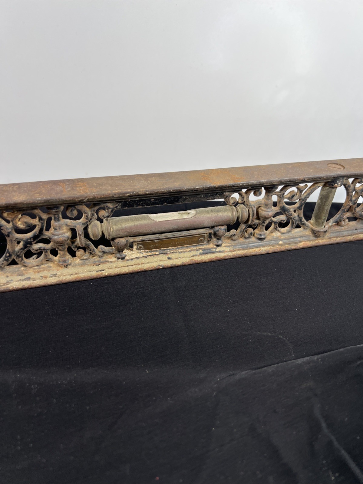 24" The Davis Level & Tool Co Cast Iron Level PAT May 29, 1877 1883 Ornate Old