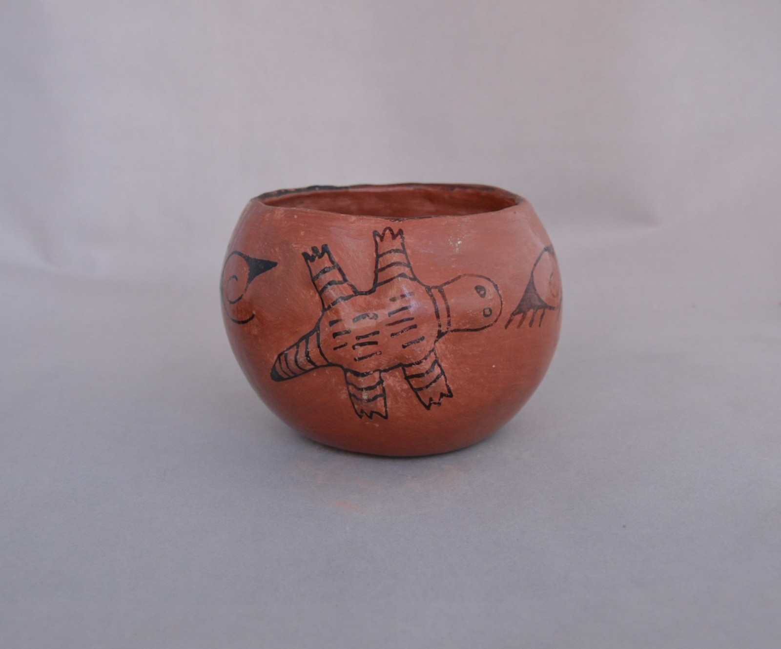 Vesta Bread (1912-1976) - Vintage Redware Maricopa Pot Bowl - Lizards Rain