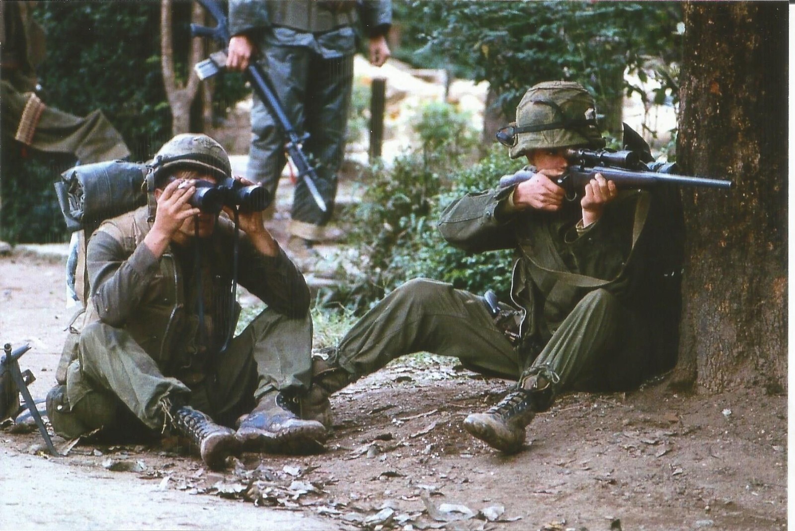 Vietnam  War  Photos --  US Soldiers - Sniper & Spotter