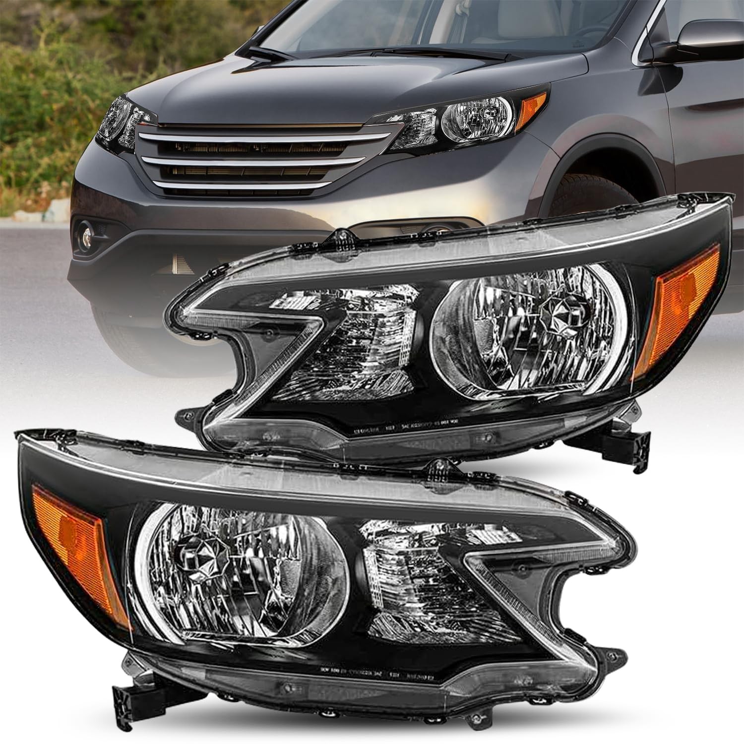 Headlight Assembly Replacement for 2012 2013 2014 Honda CR-V OE Style Headlamp