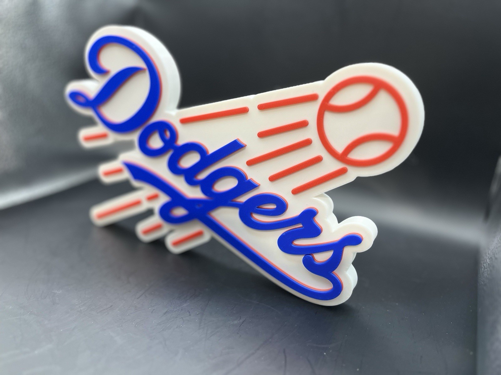 Los Angeles Dodgers Logo Sign Display | 3D Wall Desk Shelf Art