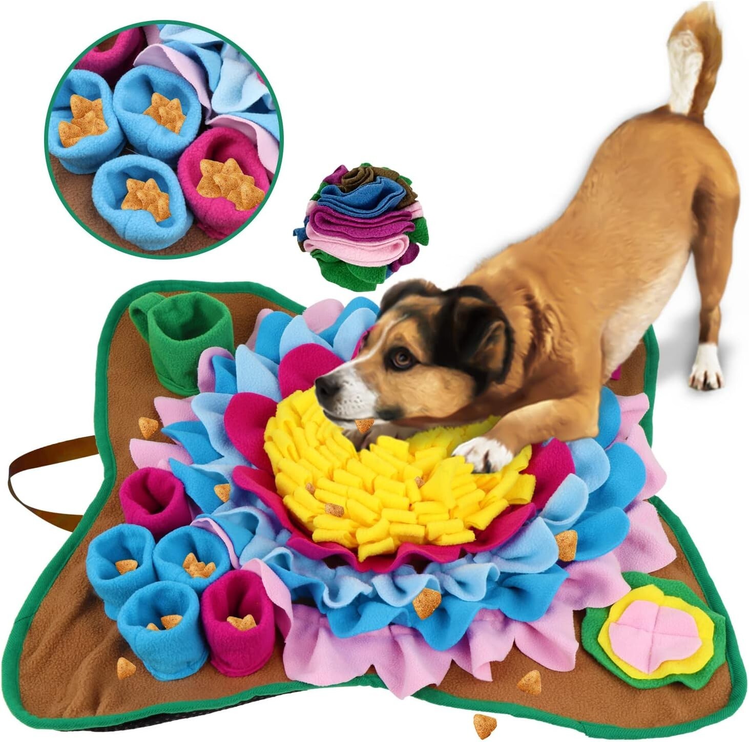 Pet Snuffle Mat for Dogs Sniffle Interactive Treat Game for Boredom Anxiety