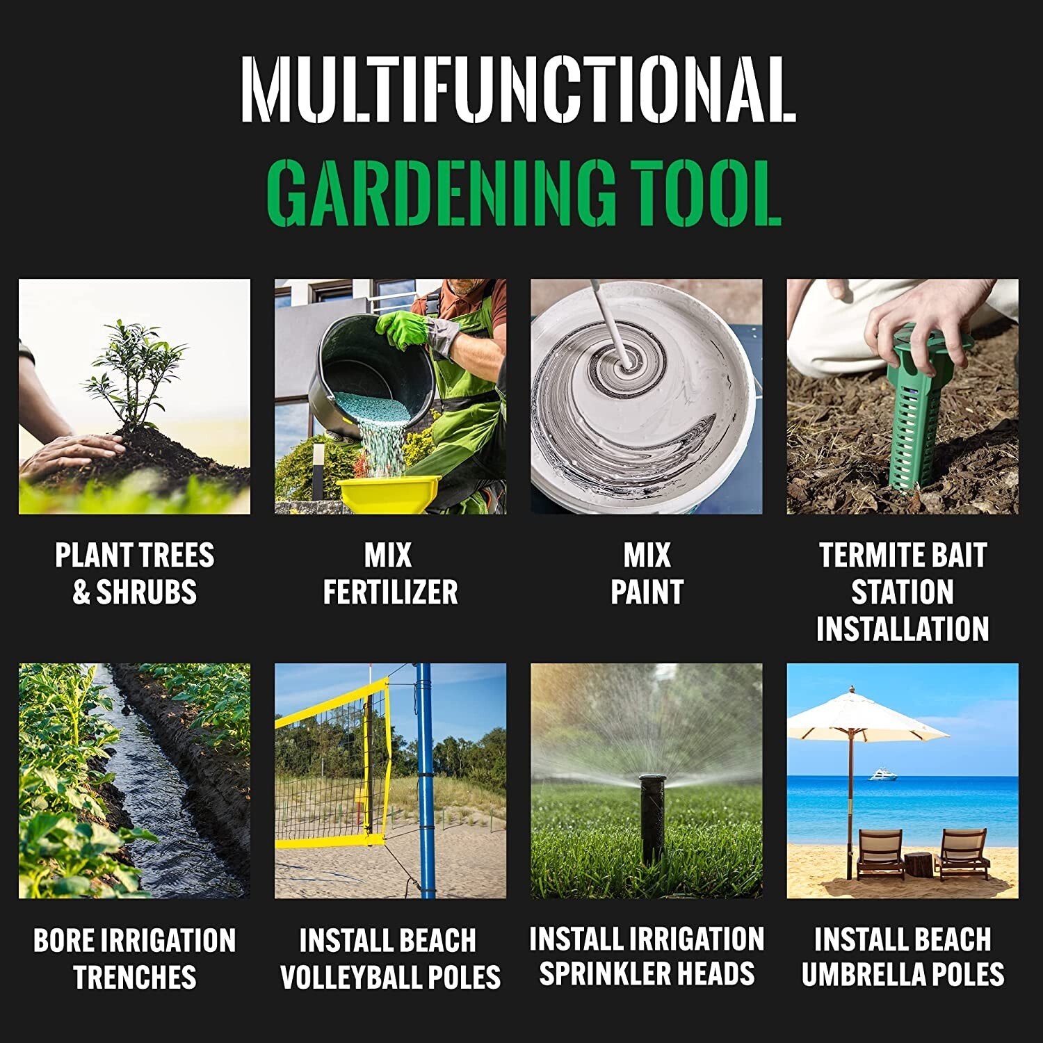 Power Planter Termite & Tree Auger 2"x24" With 1/2" Non-Slip Hex Drive