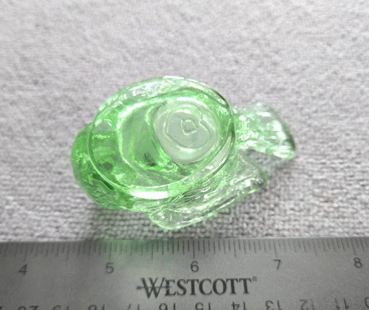 DEGENHART GLASS Vintage Bird Open Salt Cellar Dip Green w/ Marking