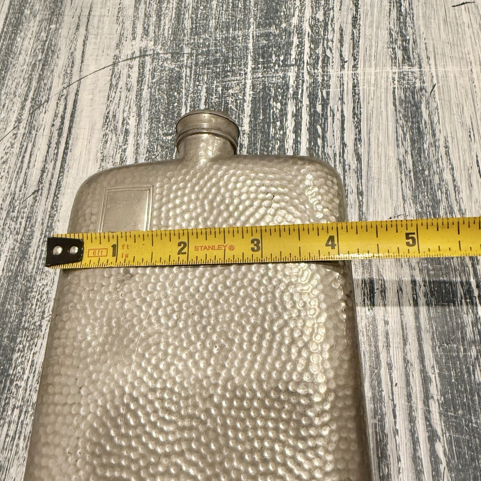 Antique James Dixon & Sons England Sheffield Flask 12oz Hammered