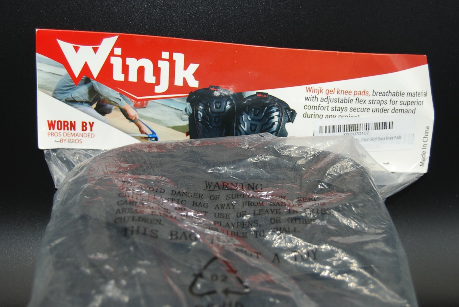 Professional Gel Knee Pads with adjustable flex straps By Winjk Comfortable