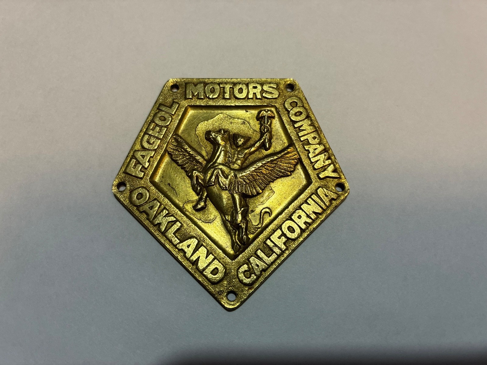 Fageol Motors Company Oakland California Fageol Radiator Emblem Reproduction