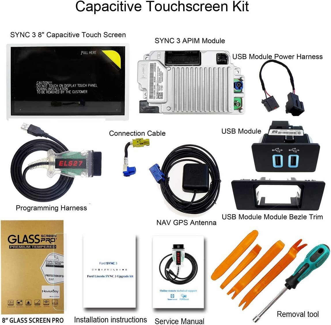 Factory SYNC 2 to SYNC 3 Upgrade Kit 3.4 Fit for Ford Sync3 APIM Module Carplay