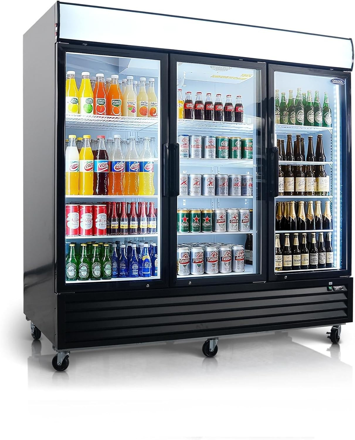 Merchandiser Refrigerator 70 Cu.ft Swing Door Commercial Display Refrigerators