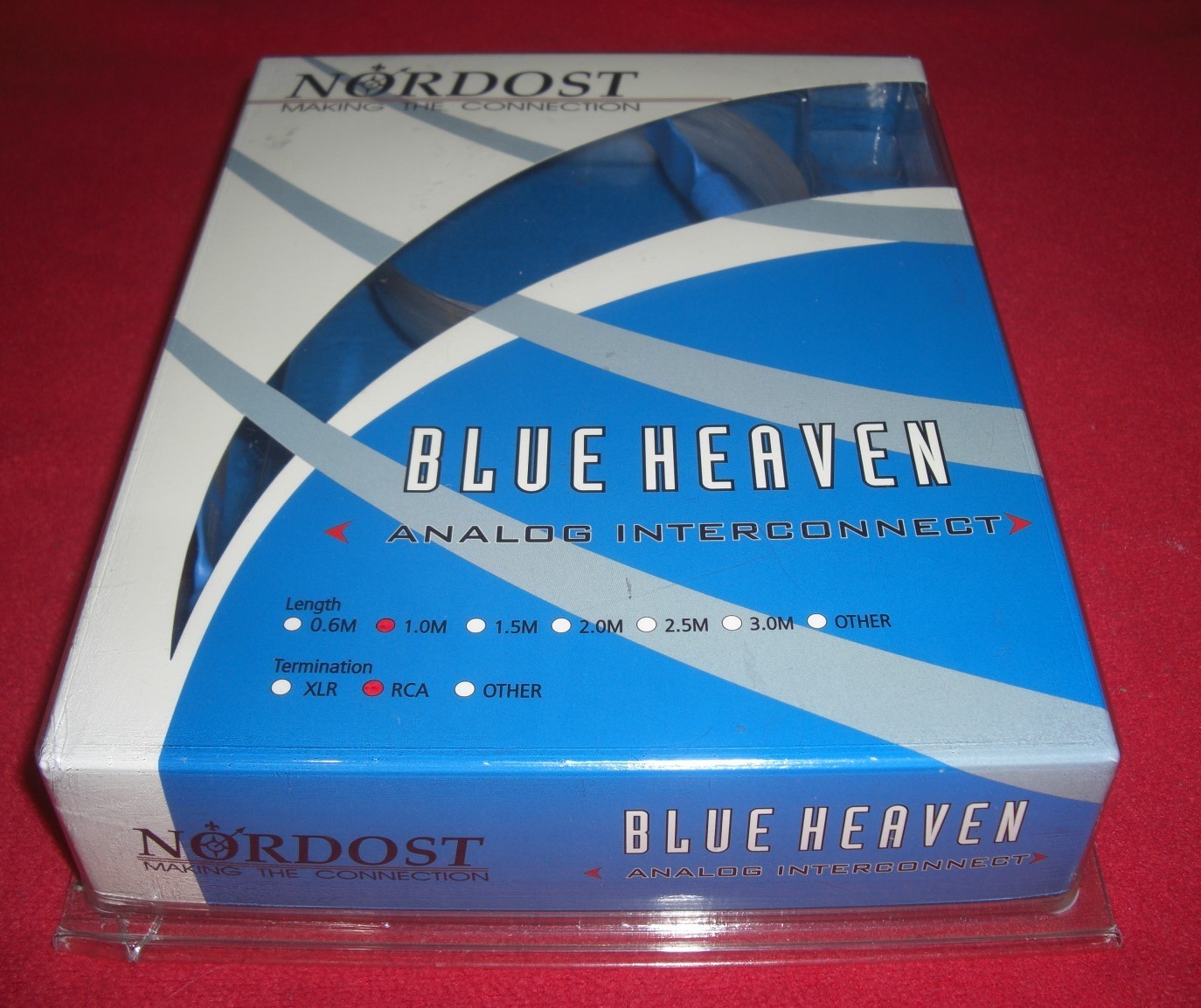 NORDOST BLUE HEAVEN FLATLINE INTERCONNECTS *1 METER PAIR* WITH RCAs ORIG BOX