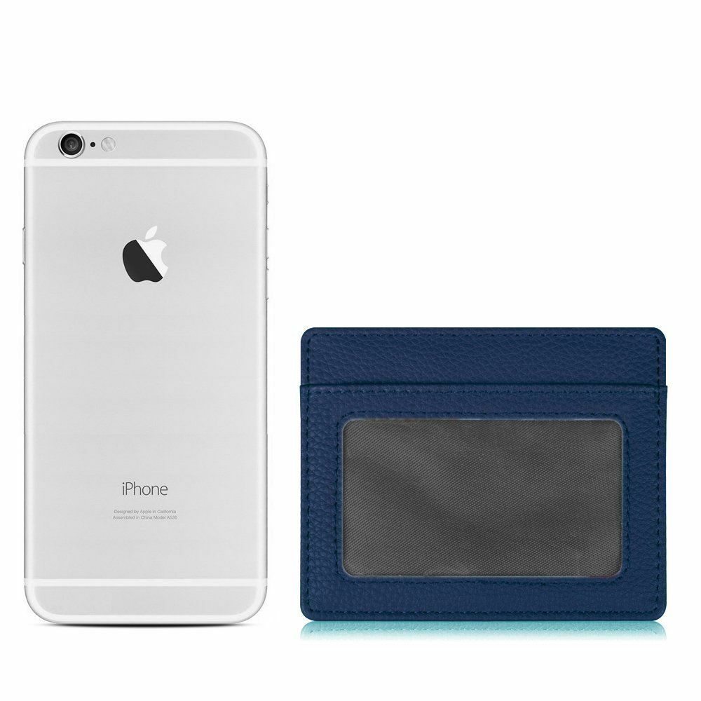 Credit Card Holder Case Sleeve with ID Window [RFID Blocking] Leather Wallet