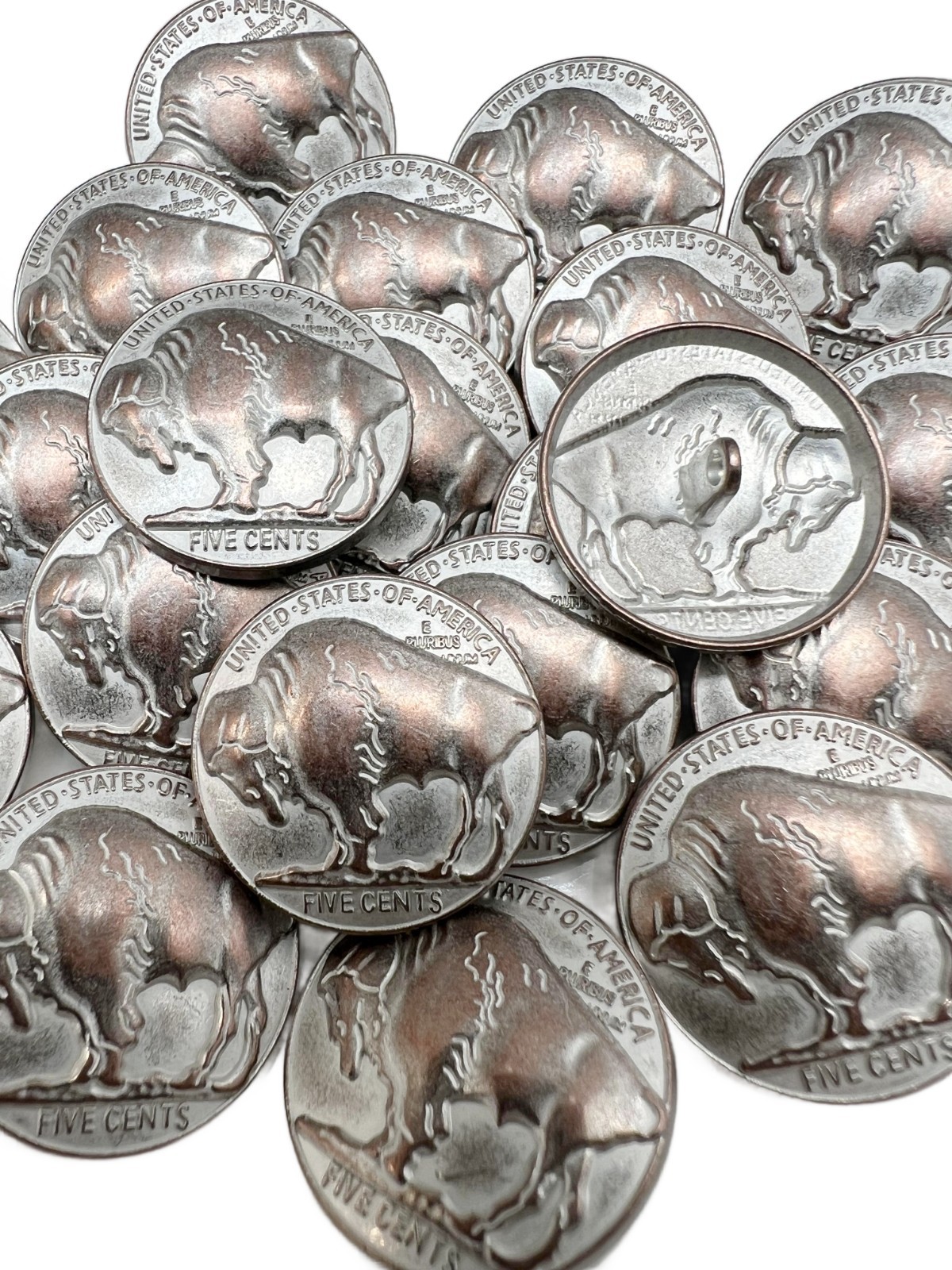 10PC Rustic Red Copper Buffalo Rustic Metal Buttons Shank Buttons 1" 26mm