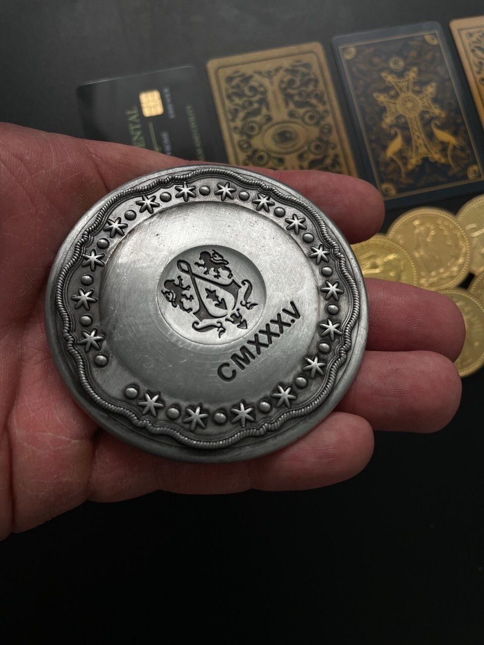 Continental Gold coin card set John wick coin Blood oath marker prop Tarasov