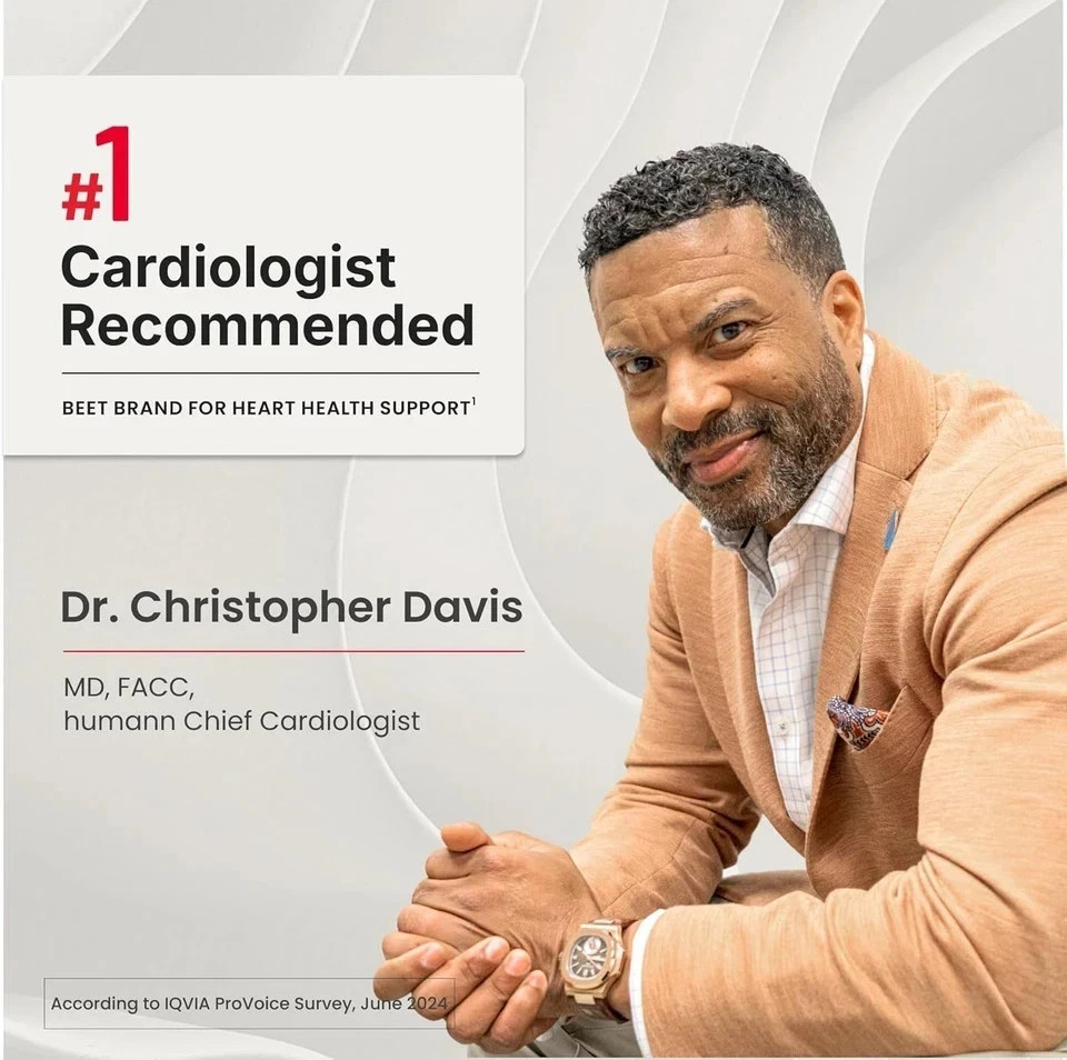 Humann SuperBeets Heart Chews: Nitric Oxide & Blood Pressure Support, 60 Count