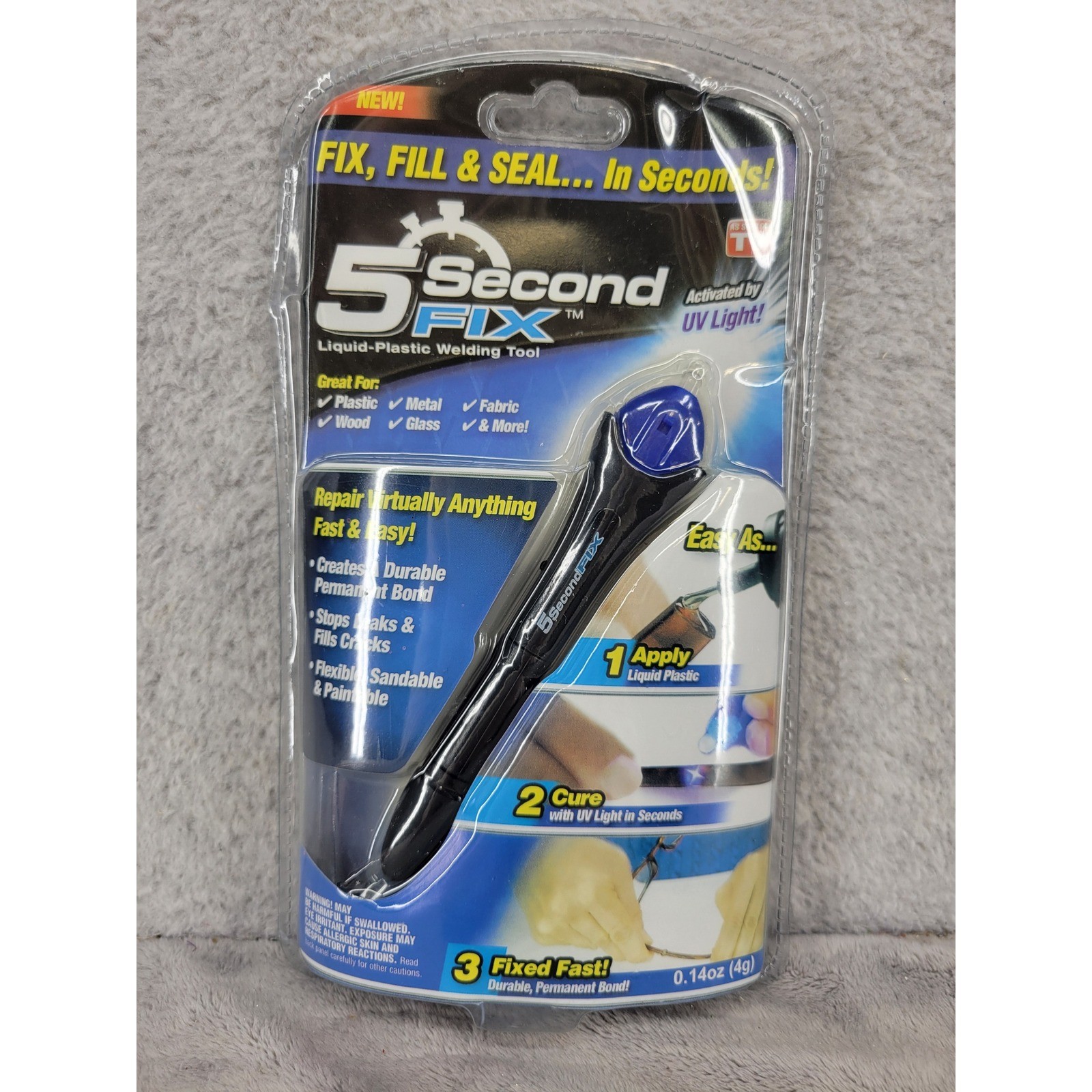 5 Second Fix Liquid Plastic Welding Tool UV Light Repair Fast Seal Fill