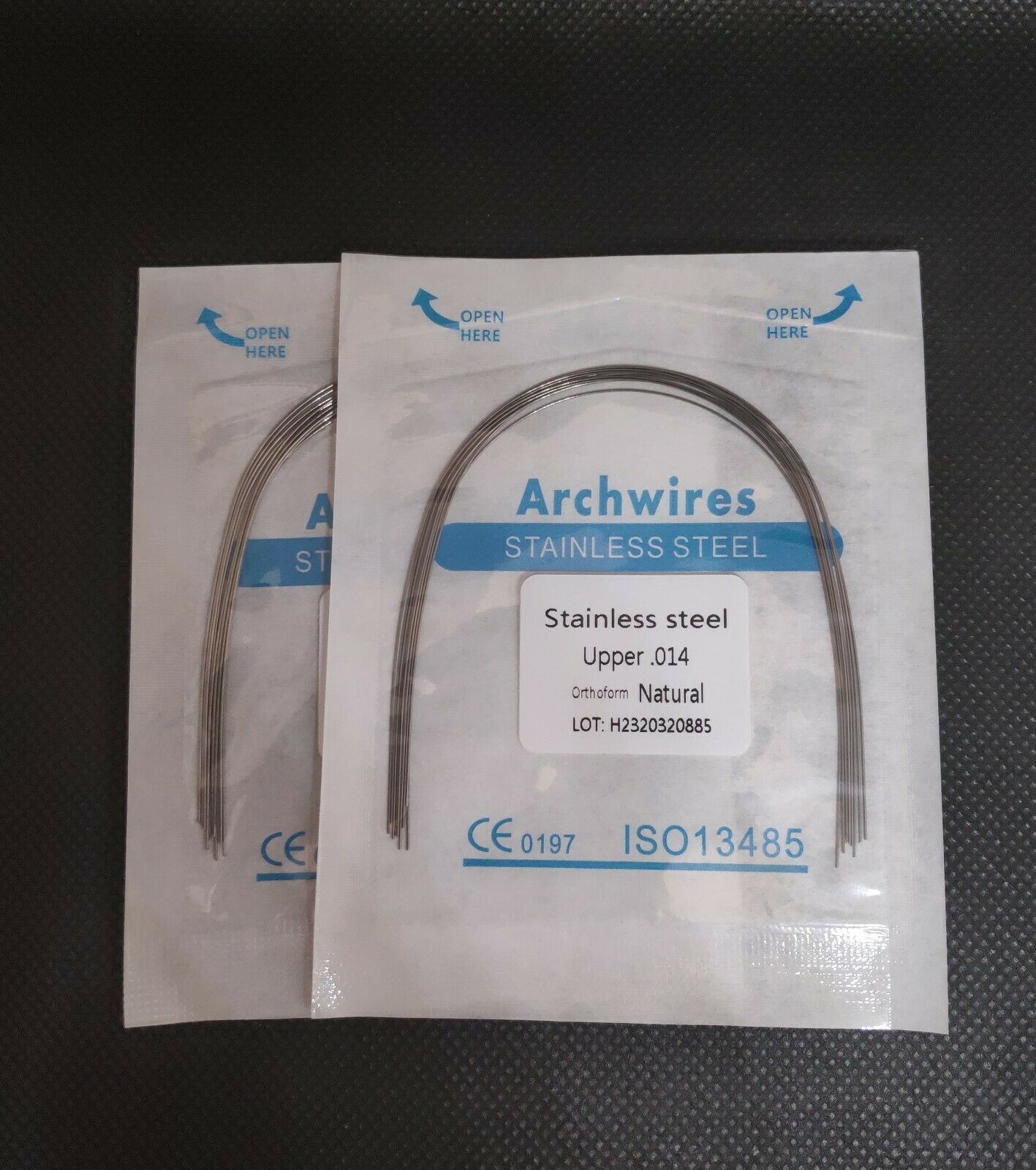 100Pc Ortho Dental Arch Wire S.S Natural Stainless Steel Wires Round Rectangular