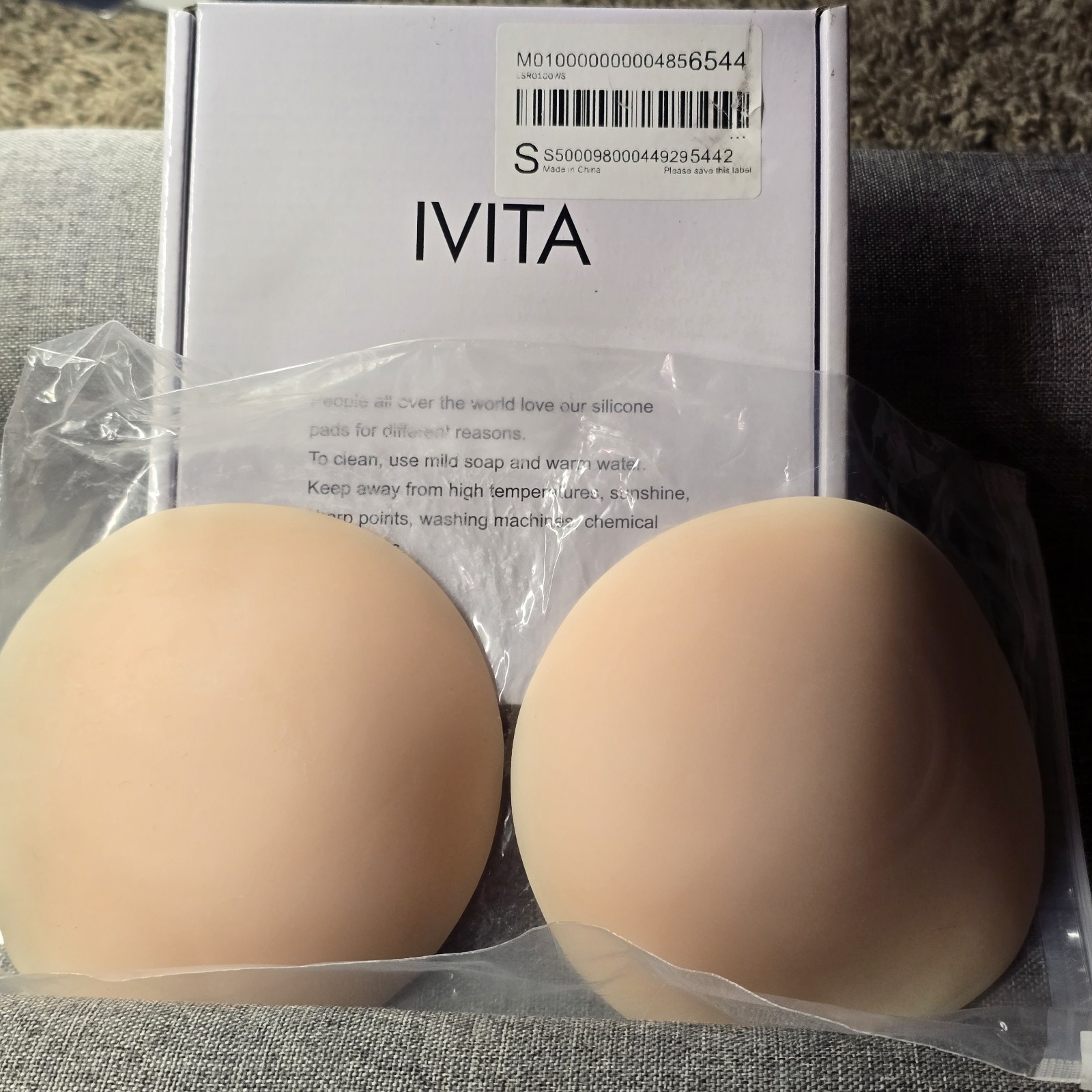 Silicone Breast Form Enhancer Round Mastectomy Prosthesis Bra Insert Pad +1 Cup