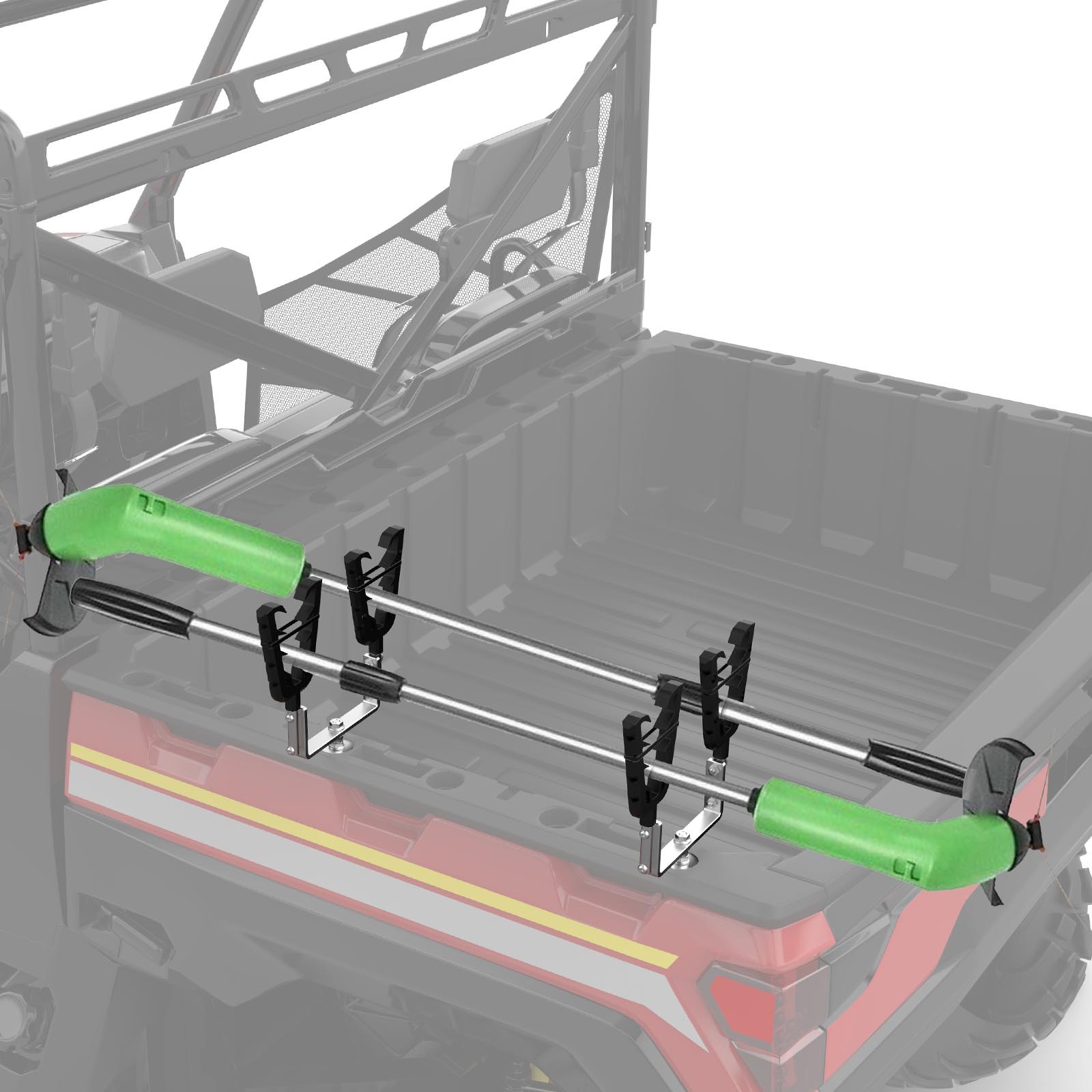 ATV UTV Tool Rack Holder Mount Lock & Ride Rack for Polaris Ranger General 1000